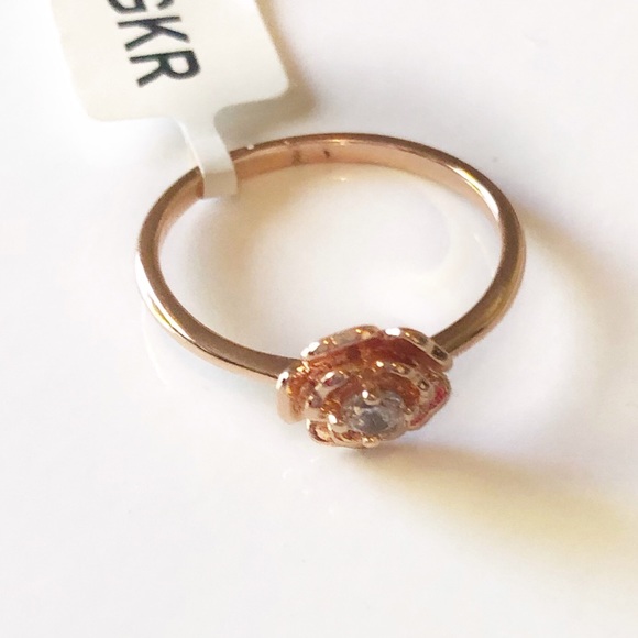 NEW SIZE 8 CZ ROSE RING - Picture 2 of 5